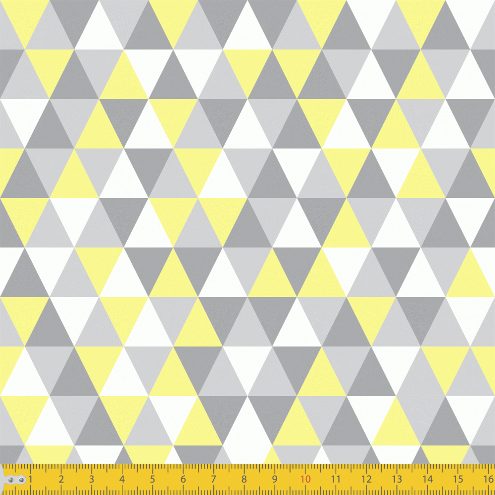 Tricoline Estampado Geométrico P3048-04 Amarelo TRICOLINE ESTAMPADO