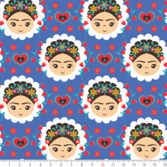 Tecido Tricoline Estampado Frida Kahlo P6178-01