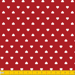 Tricoline Estampada Coração P1302-106 Tricoline Estampada Coração P1302-106